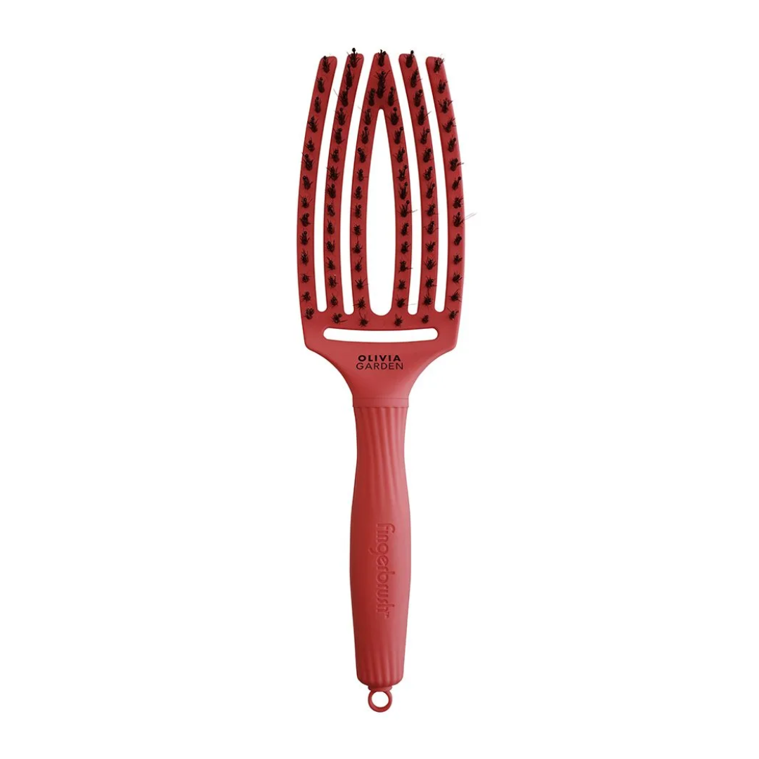 OLIVIA GARDEN Četka za raščešljavanje Nylon Mix – Fingerbrush Red Confidence