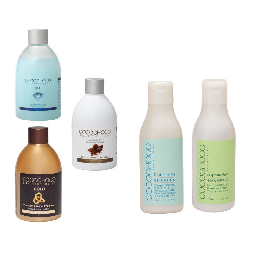 COCOCHOCO PAKET Keratin 250ml + Clarifying šampon za dubinsko pranje i pripremu kose 150ml + Šampon bez sulfata 150ml